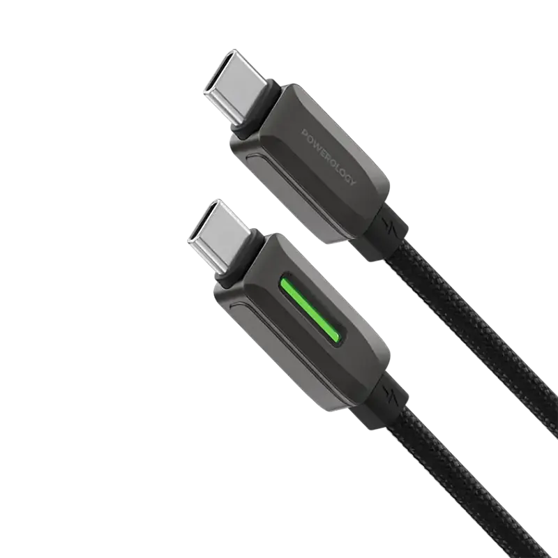 Powerology 60W Zinc Alloy+48 braiding Type C - Type C Cable 1 Mascom International.webp